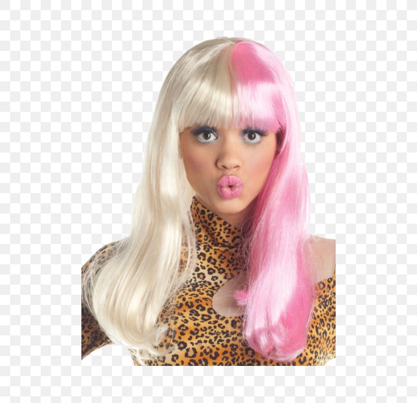 Blond Wig Pink Costume Barbie, PNG, 500x793px, Blond, Bangs, Barbie, Brown Hair, Color Download Free