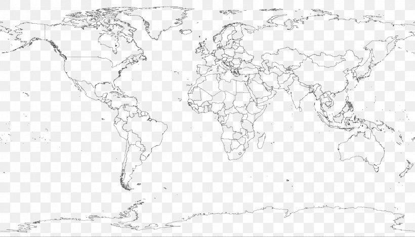 World Map, PNG, 1920x1096px, World, Area, Artwork, Black And White, Border Download Free