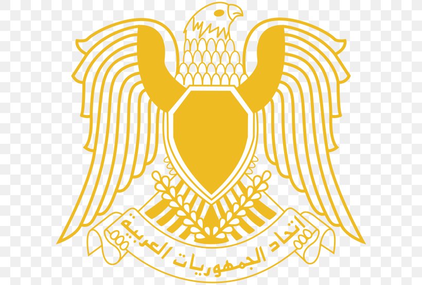 Federation Of Arab Republics Egypt Arab Islamic Republic Great Socialist People's Libyan Arab Jamahiriya Coat Of Arms, PNG, 612x555px, Federation Of Arab Republics, Arabic, Area, Beak, Coat Of Arms Download Free