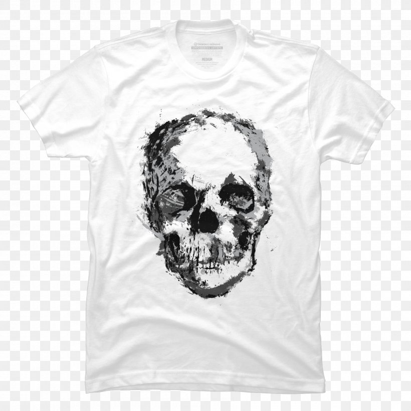 T-shirt Skull Sleeve Font, PNG, 1800x1800px, Tshirt, Black, Bone, Brand, Neck Download Free