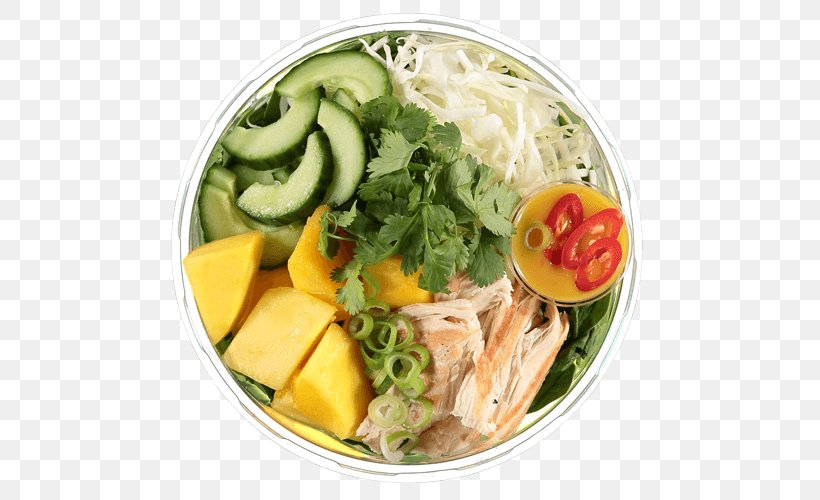 Noodle Soup Chicken Salad Wrap Thai Cuisine, PNG, 500x500px, Noodle Soup, Asian Food, Barbecue Chicken, Caesar Salad, Canh Chua Download Free