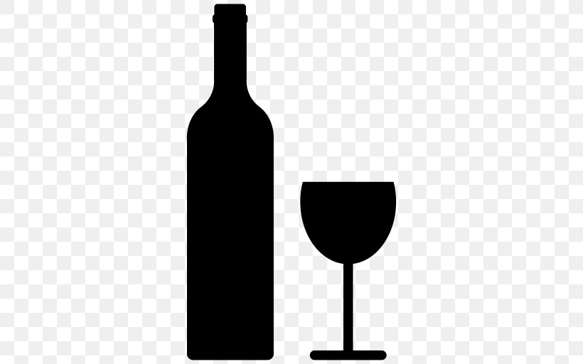 Wine Glass Red Wine Common Grape Vine Restaurant, PNG, 512x512px, Wine, Alcoholic Drink, Barware, Black And White, Bottle Download Free