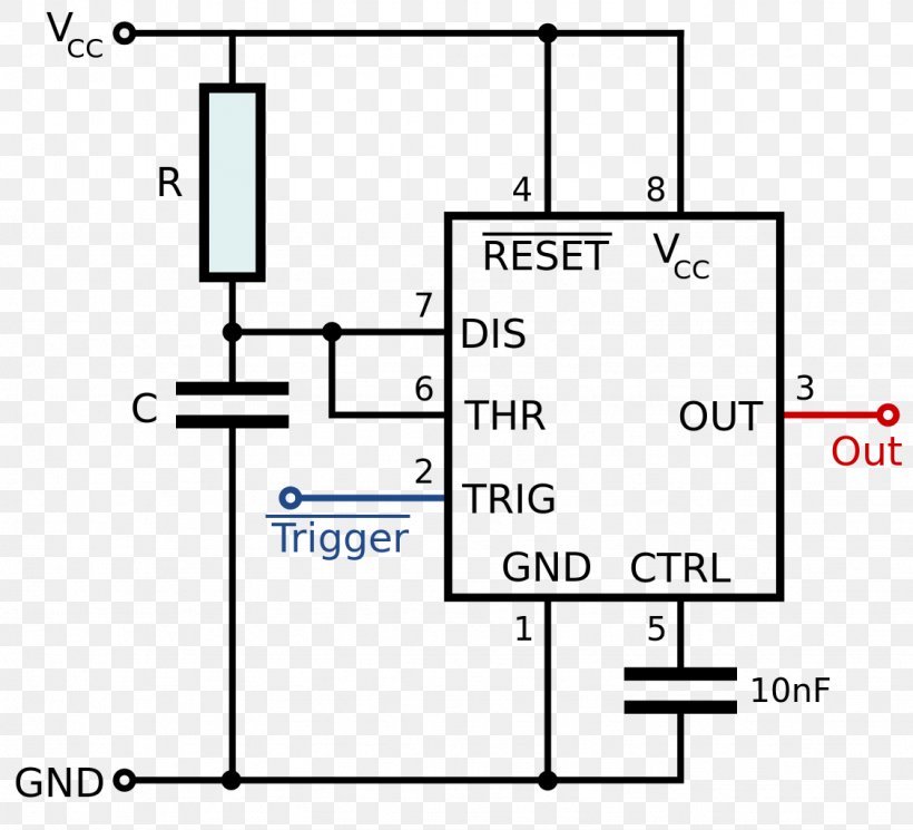 555 Timer IC Integrated Circuits & Chips Astabil Multivibrator, PNG, 1126x1024px, 555 Timer Ic, Area, Astabil Multivibrator, Auto Part, Circuit Component Download Free