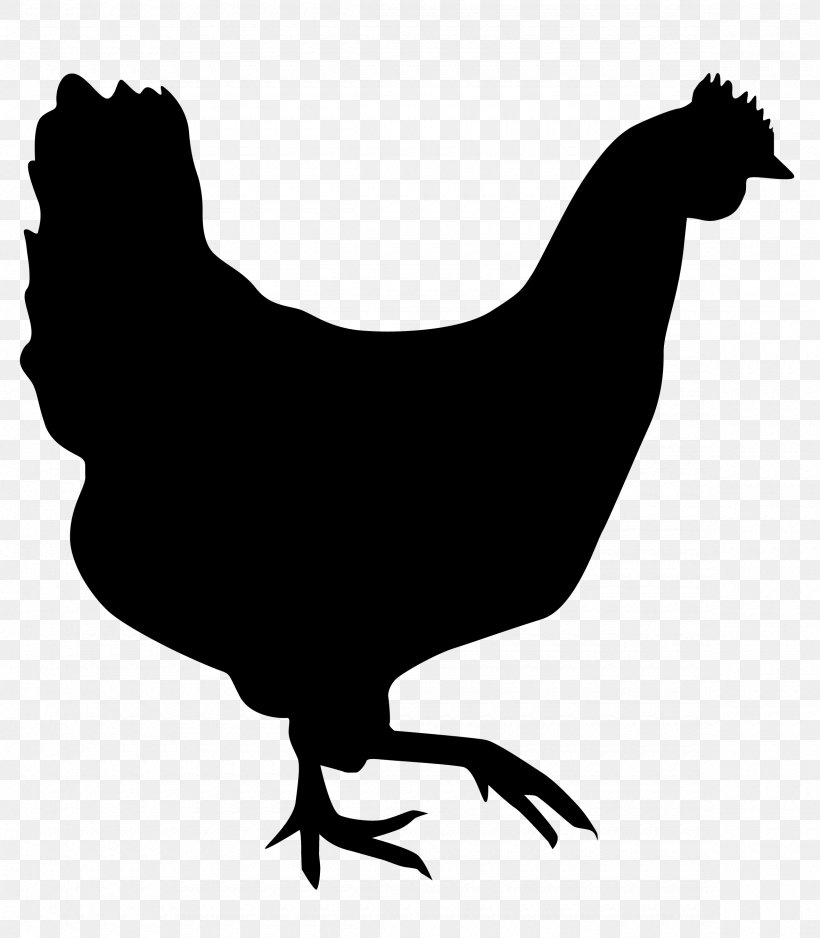 Rooster Chicken Silhouette Drawing, PNG, 2360x2700px, Rooster, Beak, Bird, Black And White, Chicken Download Free