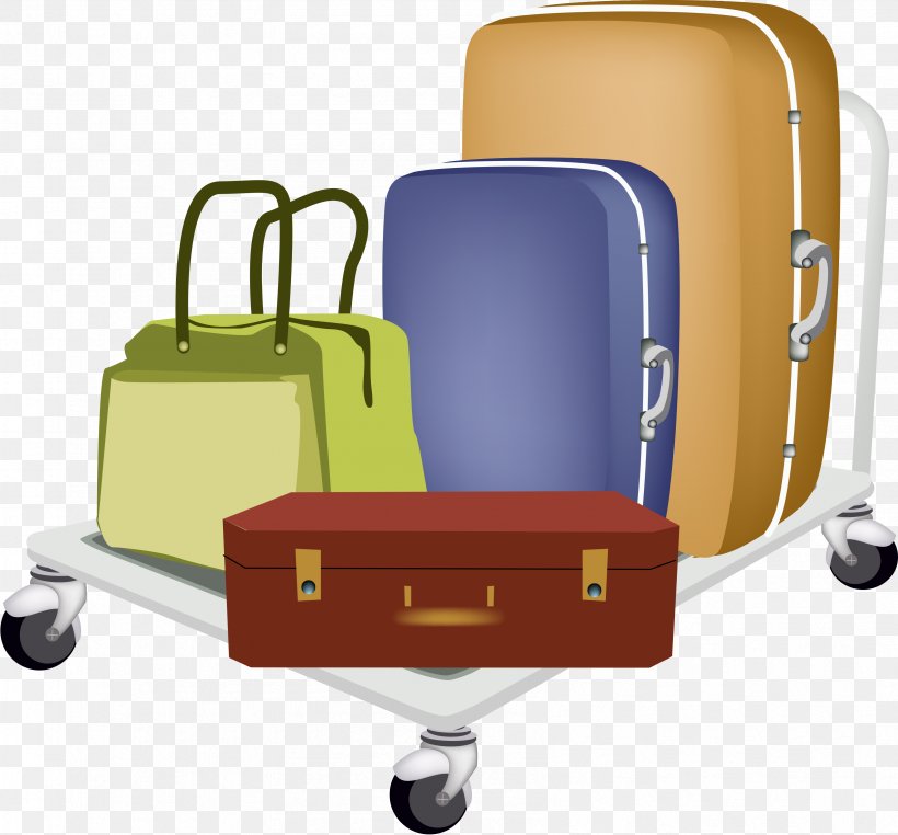 Baggage Cart Travel Suitcase Hand Luggage, PNG, 3372x3137px, Baggage, Automotive Design, Backpack, Bag, Baggage Cart Download Free