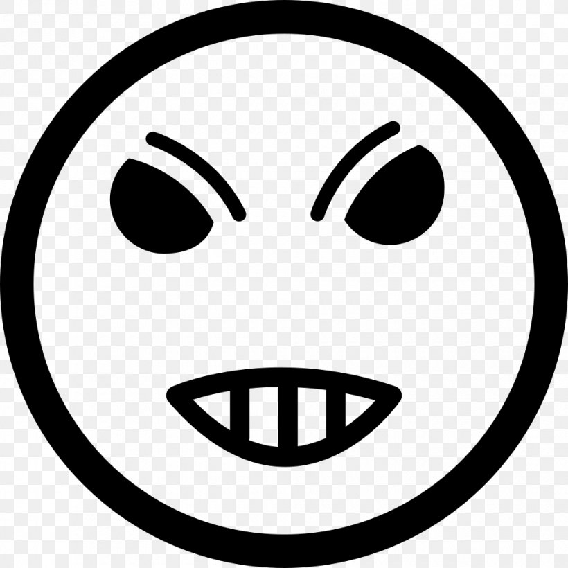 Smiley Emoticon, PNG, 980x980px, Smiley, Anger, Black And White, Emoticon, Emotion Download Free