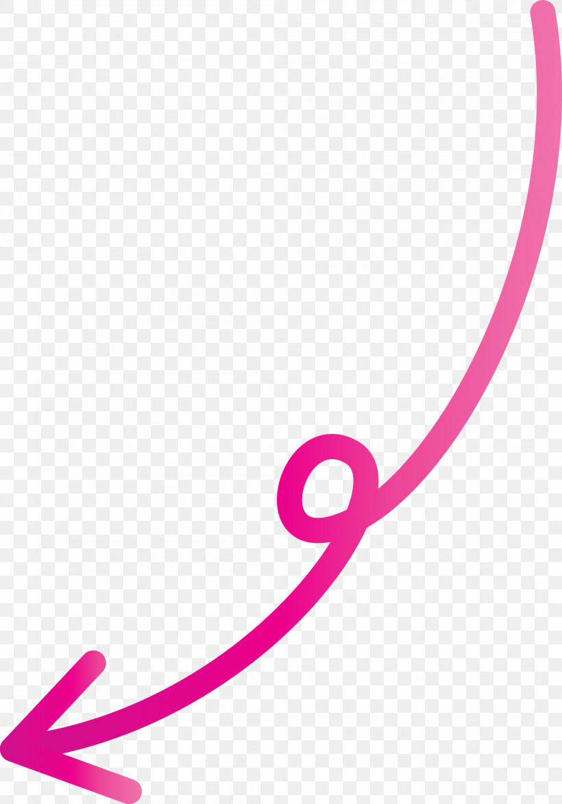 Curved Arrow, PNG, 2095x2999px, Curved Arrow, Line, Magenta, Pink Download Free