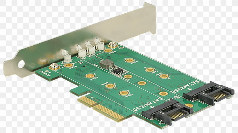 PCI Express Serial ATA Conventional PCI Adapter Advanced Host Controller Interface, PNG, 2809x1576px, Pci Express, Adapter, Advanced Host Controller Interface, Circuit Component, Computer Component Download Free