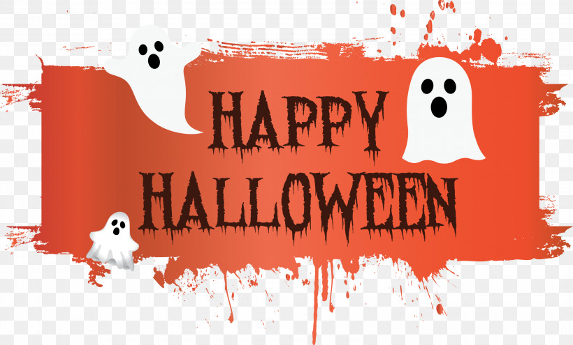 Happy Halloween, PNG, 3000x1811px, Happy Halloween, Banner, Logo, M, Palm Trees Download Free