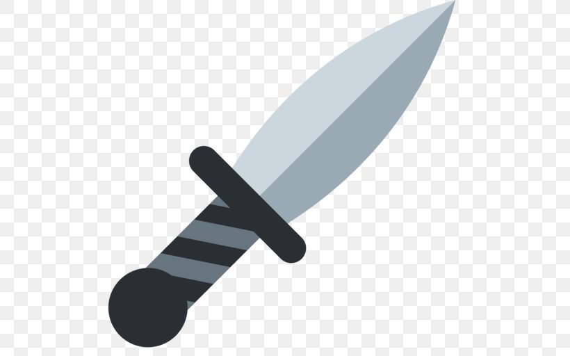 Knife Emojipedia Dagger Symbol, PNG, 512x512px, Knife, Black And White, Cold Weapon, Dagger, Emoji Download Free