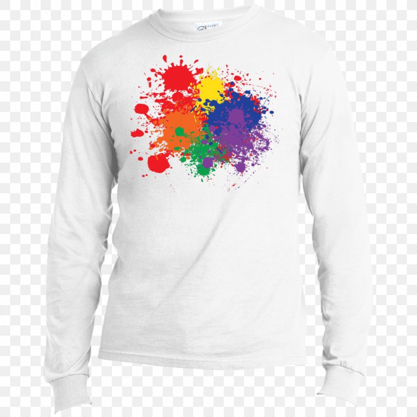 Long-sleeved T-shirt Hoodie Sweater, PNG, 1155x1155px, Watercolor, Cartoon, Flower, Frame, Heart Download Free