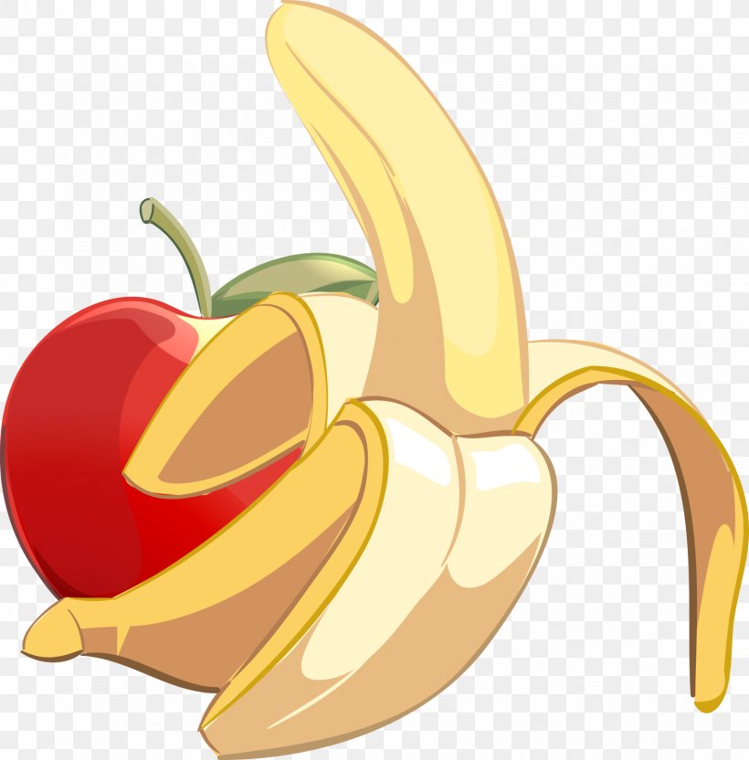 Banana Apple Fruit Illustration Banaani, PNG, 1581x1606px, Banana, Apple, Banaani, Banana Family, Cartoon Download Free