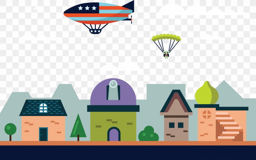 Flight Hot Air Balloon Illustration, PNG, 5833x3652px, Flight, Area, Balloon, Brand, Cartoon Download Free