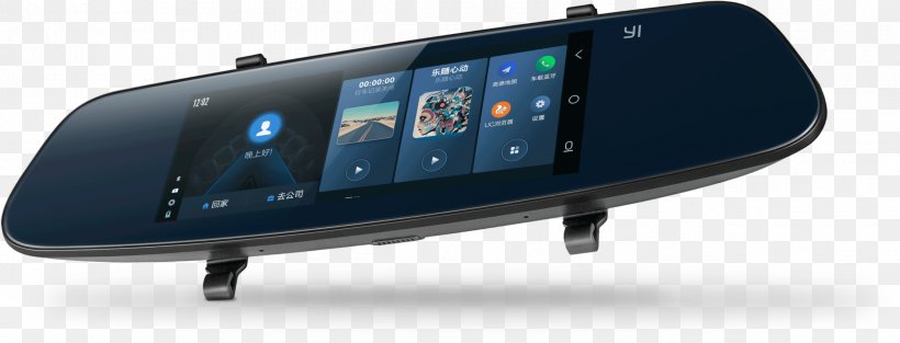 Smartphone Xiaomi Yi Car Rear-view Mirror, PNG, 2398x918px, Smartphone, Automotive Lighting, Camera, Car, Communication Device Download Free