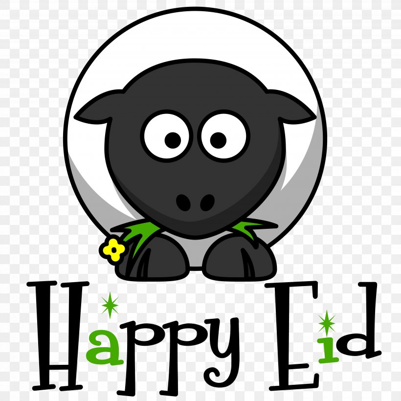 Eid Sheep., PNG, 3500x3500px, Sheep, Area, Artwork, Black, Black And White Download Free