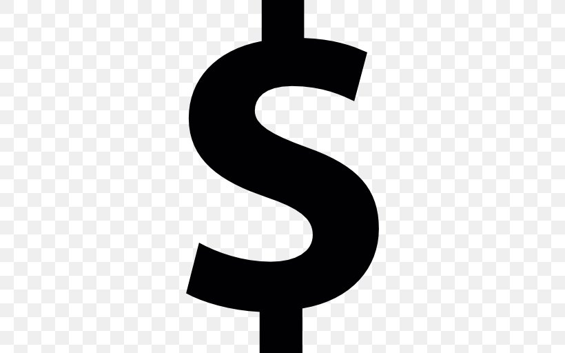 Dollar Sign, PNG, 512x512px, Dollar Sign, Black And White, Currency Symbol, Dollar, Finance Download Free