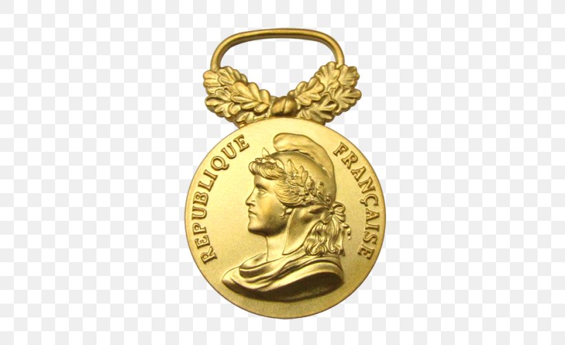 Gold Medal Gold Medal Médaille D'honneur Du Travail Prize, PNG, 500x500px, Medal, Brass, Civil Service, Coining, Decorazione Onorifica Download Free