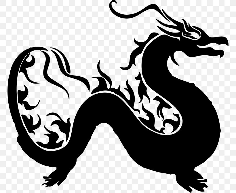 Chinese Dragon Clip Art, PNG, 768x670px, Dragon, Art, Black And White, Carnivoran, Chinese Dragon Download Free