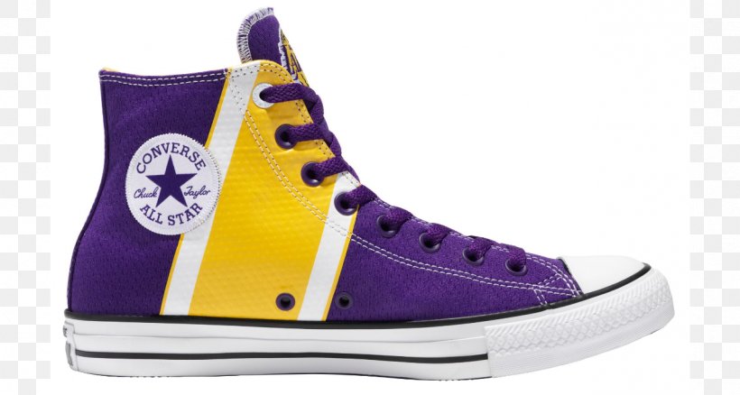 Los Angeles Lakers Chuck Taylor All-Stars Converse Sneakers High-top, PNG, 1279x684px, Los Angeles Lakers, Basketball, Boot, Brand, Chuck Taylor Download Free
