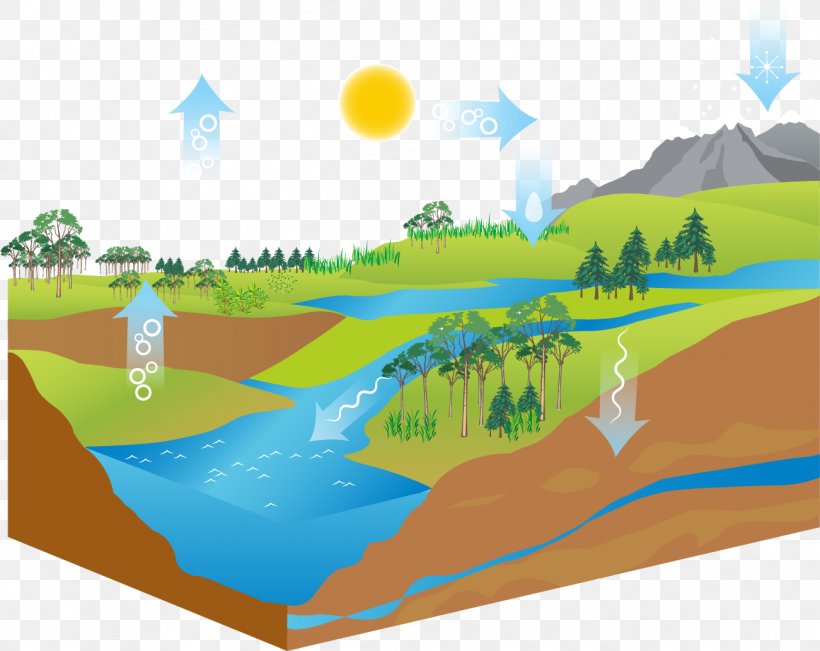 Diagram Water Cycle Stock Illustration, PNG, 1301x1033px, Water Cycle, Air Cycle Machine, Area, Carbon Cycle, Cloud Download Free