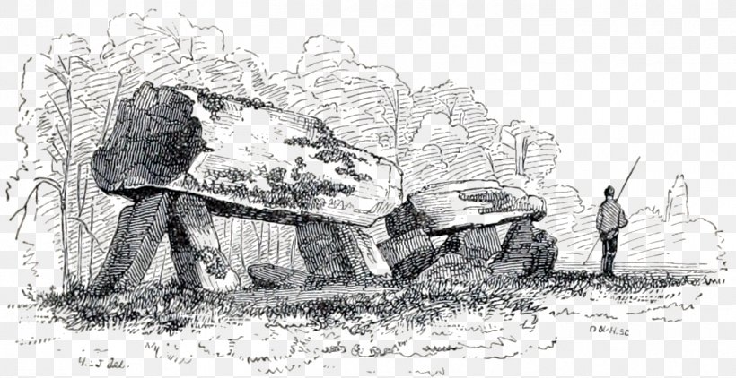 The Modern Antiquarian Coetan Arthur Ireland Plas Newydd Quoit, PNG, 1414x728px, Modern Antiquarian, Archaeological Site, Black And White, Chamber Tomb, Coetan Arthur Download Free