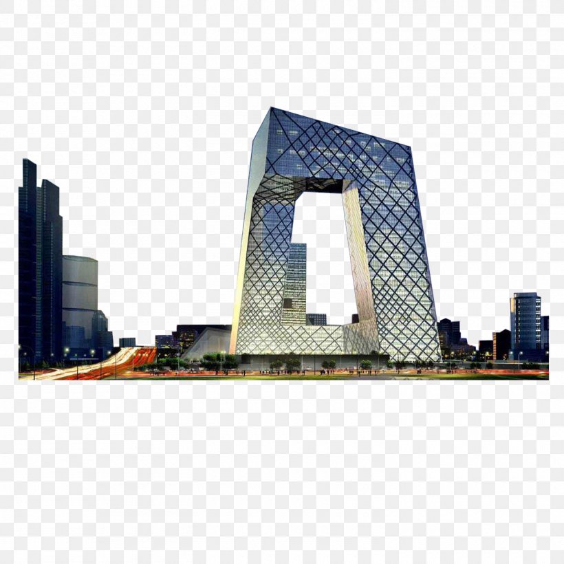 CCTV Headquarters Architecture China Central Television Facade, PNG, 1500x1500px, Cctv Headquarters, Advertising, Architecture, Building, Car Park Download Free
