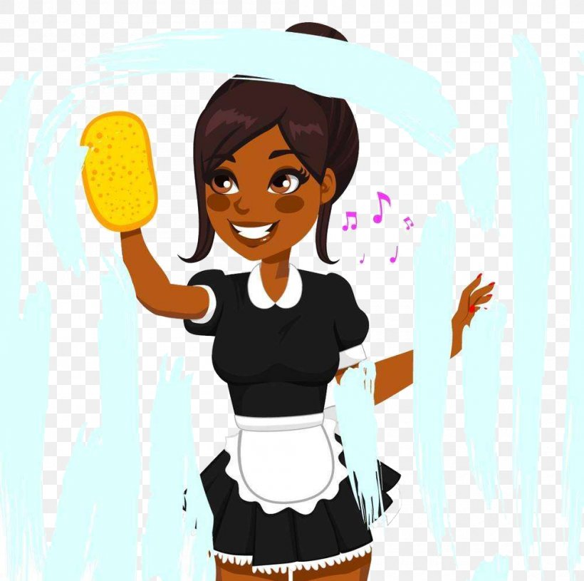 Window Cleaner African American Maid Cleaning, PNG, 1000x995px, Watercolor, Cartoon, Flower, Frame, Heart Download Free