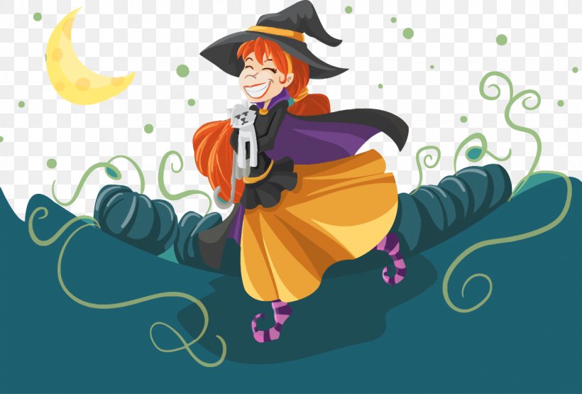 Witchcraft Halloween Clip Art, PNG, 1276x864px, Witchcraft, Art, Cartoon, Comics, Fictional Character Download Free