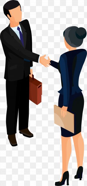 Cartoon Business People Shake Hands - Businessperson Chess 2017 Illustration PNG