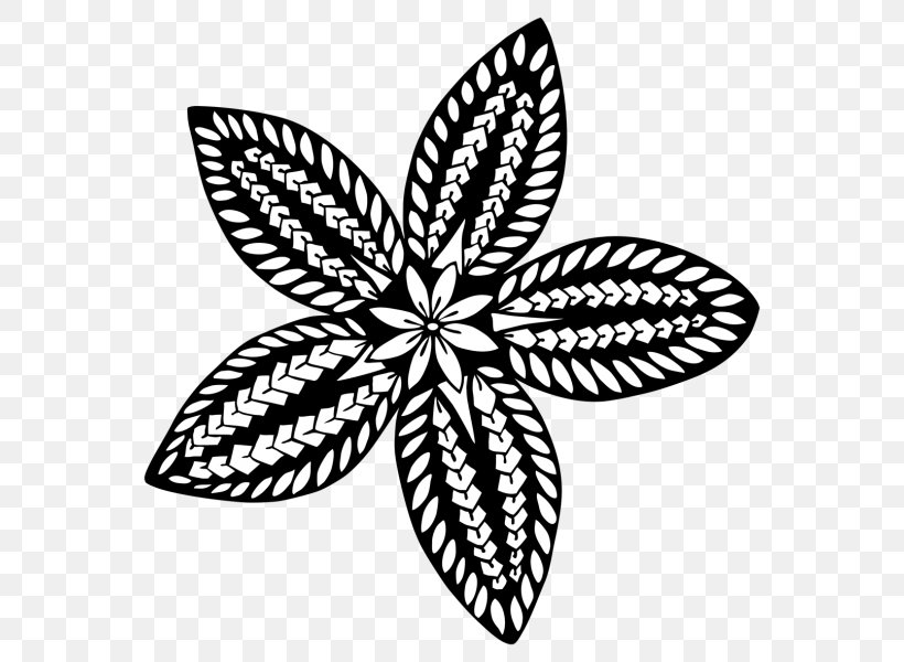 Polynesia Clip Art Flower Design Image, PNG, 600x600px, Polynesia, Art, Blackandwhite, Drawing, Flower Download Free