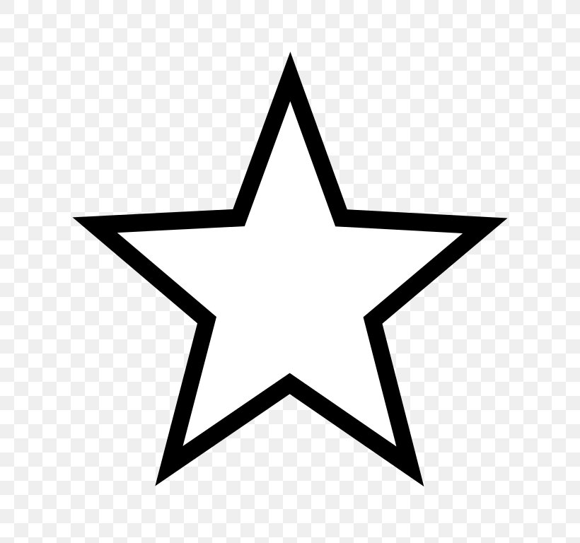 Star White Clip Art, PNG, 768x768px, Star, Area, Black And White, Fivepointed Star, Point Download Free