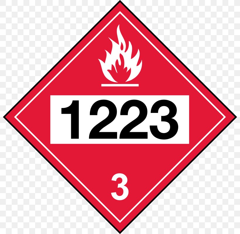 United States Department Of Transportation Placard HAZMAT Class 3 Flammable Liquids Dangerous Goods, PNG, 800x800px, Placard, Adhesive, Area, Brand, Combustibility And Flammability Download Free
