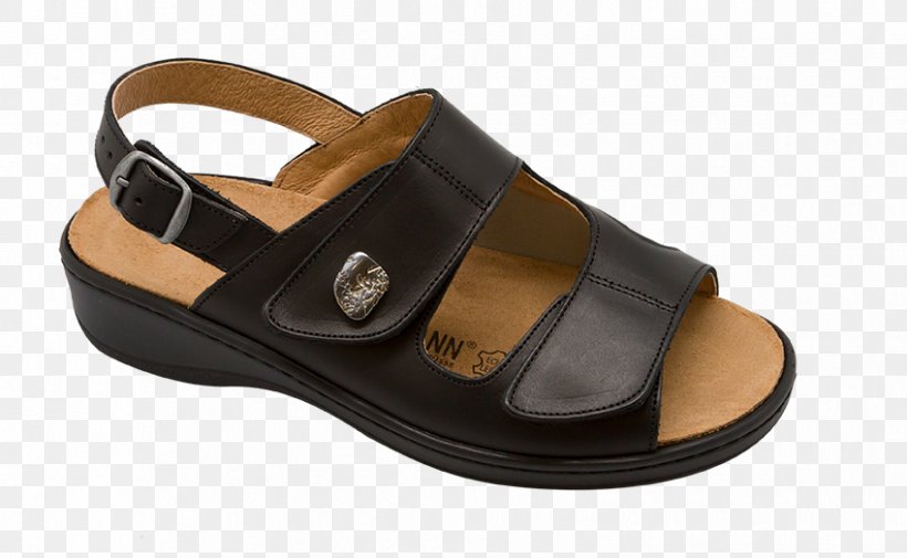 Slide Leather Shoe Sandal Walking, PNG, 849x523px, Slide, Brown, Footwear, Leather, Outdoor Shoe Download Free