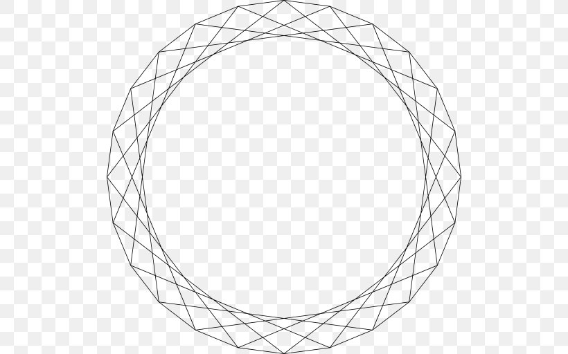 Star Polygon Icositetragon Clip Art, PNG, 512x512px, Star Polygon, Area, Black And White, Drawing, Icositetragon Download Free