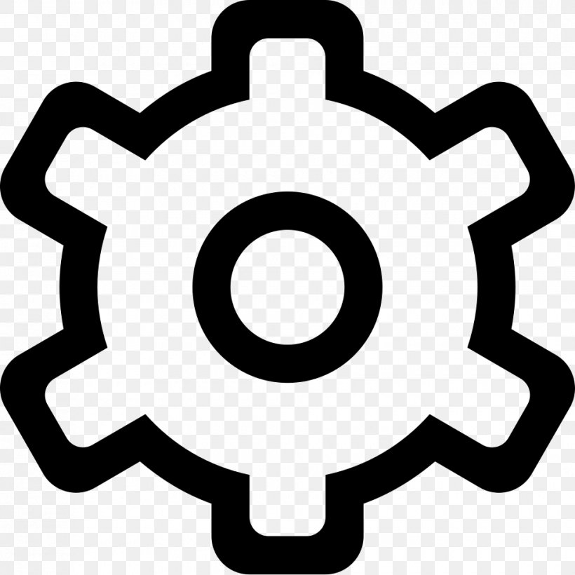 Gear Clip Art, PNG, 980x981px, Gear, Area, Black And White, Symbol Download Free