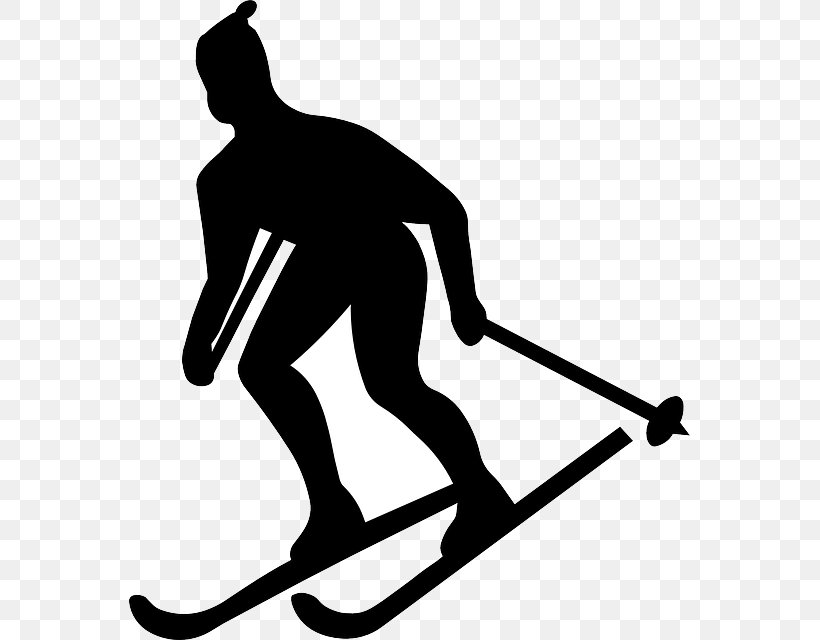 Alpine Skiing Downhill Clip Art, PNG, 561x640px, Alpine Skiing, Area, Black, Black And White, Crosscountry Skiing Download Free