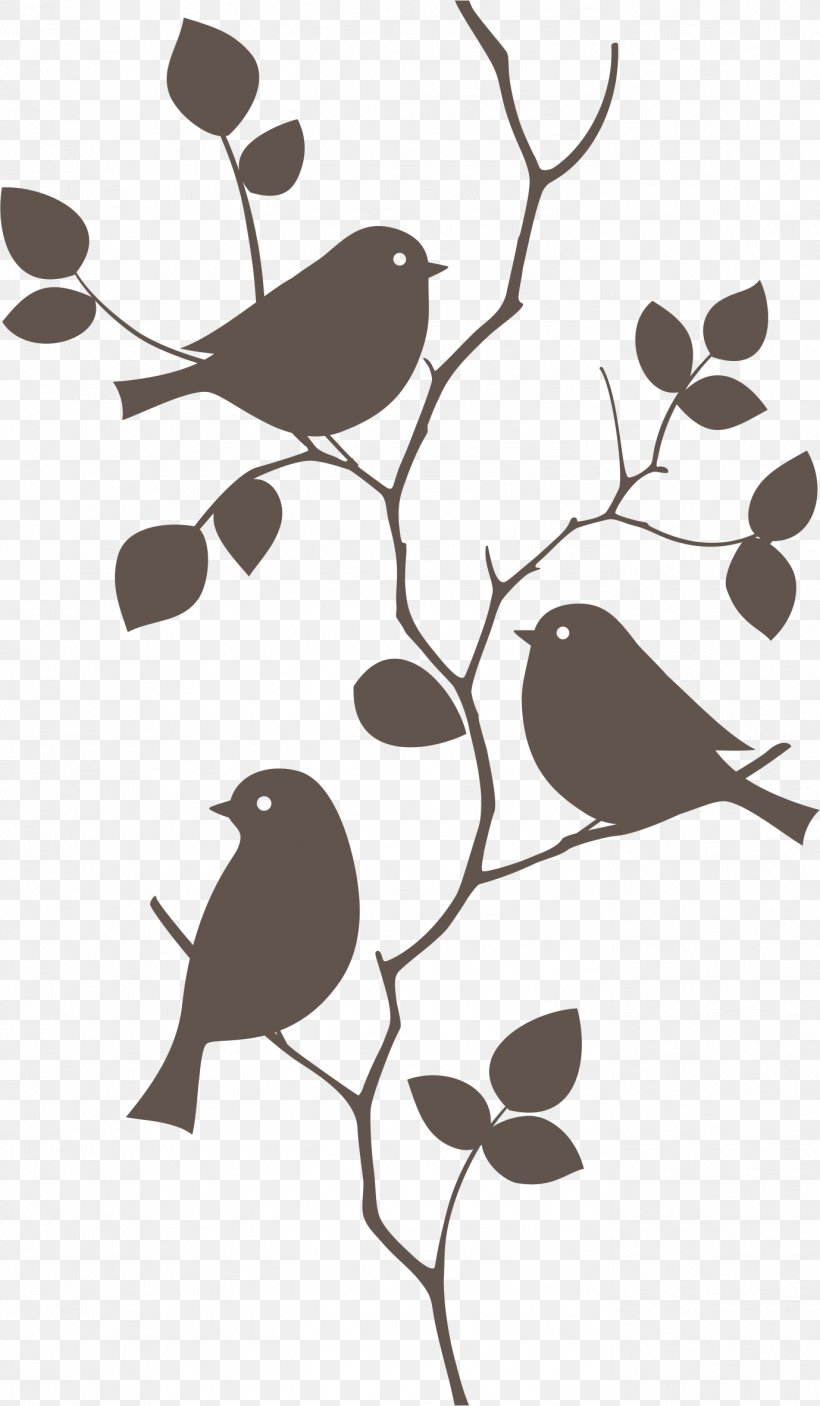 Bird Wall Decal Mural Sticker Vector Graphics, PNG, 1378x2364px, Bird, Black And White, Branch, Decal, Decorative Arts Download Free