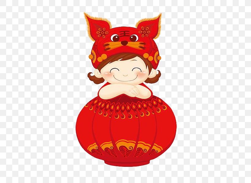 Cartoon Illustration Fenghu Design Chinoiserie, PNG, 600x600px, Cartoon, Character, Chinoiserie, Christmas Day, Christmas Ornament Download Free