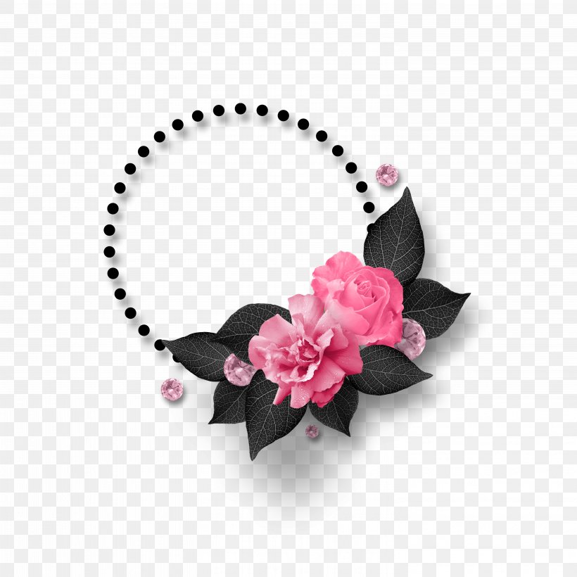 Circular Frame, PNG, 5906x5906px, Border Flowers, Floral Design, Flower, Hair Accessory, Jewellery Download Free