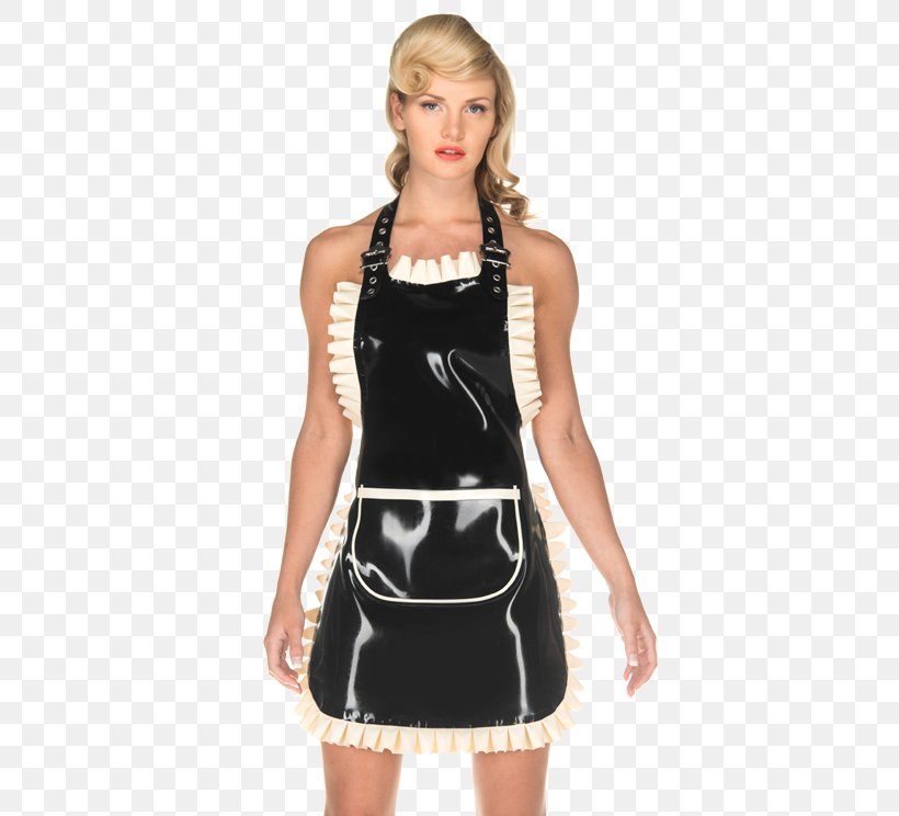 Dress Clothing Apron Latex Ruffle, PNG, 576x744px, Watercolor, Cartoon, Flower, Frame, Heart Download Free