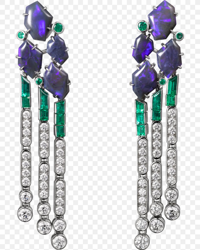 Emerald Earring Cartier Jewellery Diamond, PNG, 691x1024px, Emerald, Body Jewelry, Brilliant, Brooch, Carat Download Free
