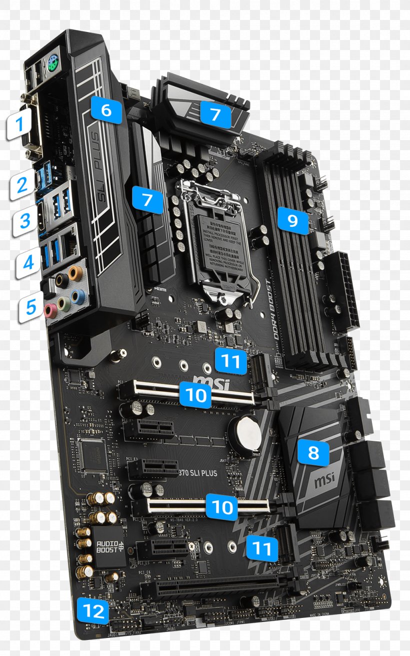 Intel MSI Z370 LGA 1151 ATX Motherboard MSI Motherboard Z370 Z370, PNG, 1024x1638px, Intel, Asus Prime Z370a, Atx, Central Processing Unit, Chipset Download Free