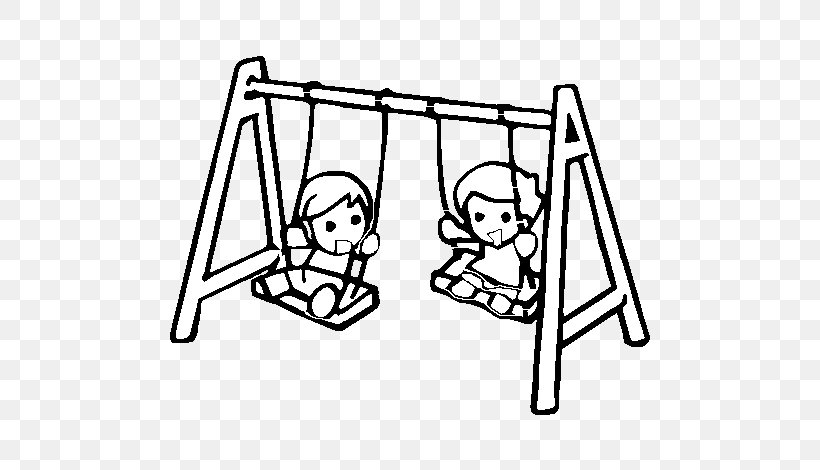 Coloring Book Drawing Swing Playground Image, PNG, 600x470px, Coloring Book, Area, Black And White, Cartoon, Child Download Free