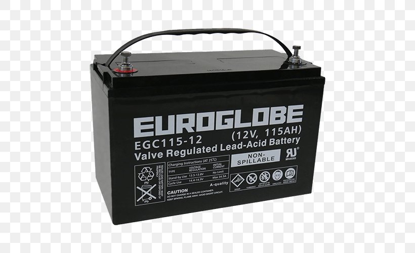 Electric Battery VRLA Battery Deep-cycle Battery Ampere Hour Global Batterier AB, PNG, 500x500px, Electric Battery, Ampere Hour, Battery, Deepcycle Battery, Electronics Accessory Download Free