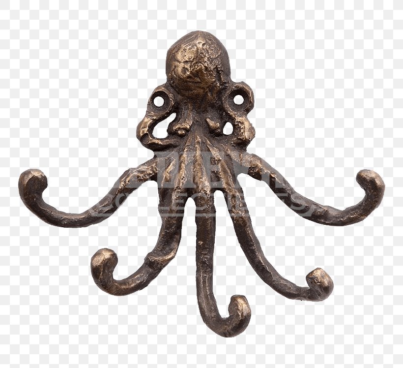 Octopus Hook Wall Cephalopod Iron, PNG, 748x748px, Octopus, Bronze, Brushed Metal, Cast Iron, Cephalopod Download Free