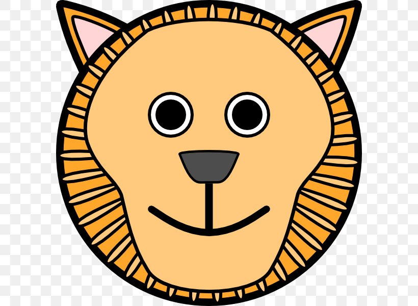 Bengal Tiger Lion Cartoon Face Clip Art, PNG, 600x600px, Bengal Tiger,  Animal, Cartoon, Cuteness, Drawing Download