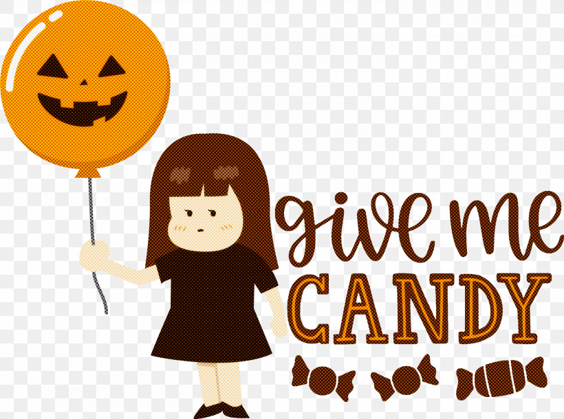 Give Me Candy Halloween Trick Or Treat, PNG, 3000x2234px, Give Me Candy, Behavior, Cartoon, Halloween, Happiness Download Free