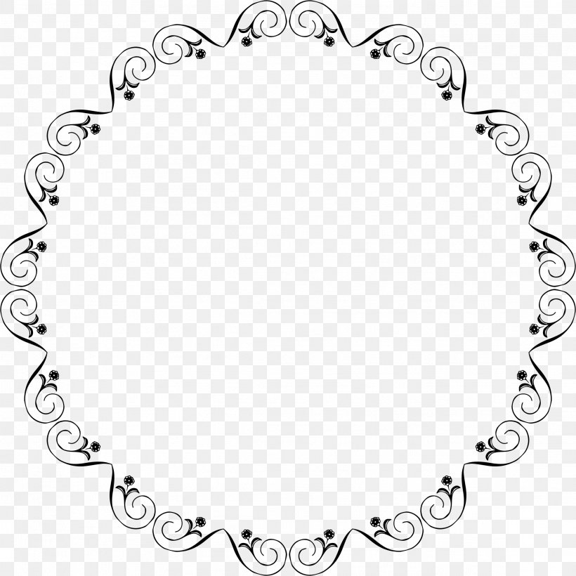 Picture Frames Clip Art, PNG, 2322x2322px, Picture Frames, Area, Black, Black And White, Body Jewelry Download Free
