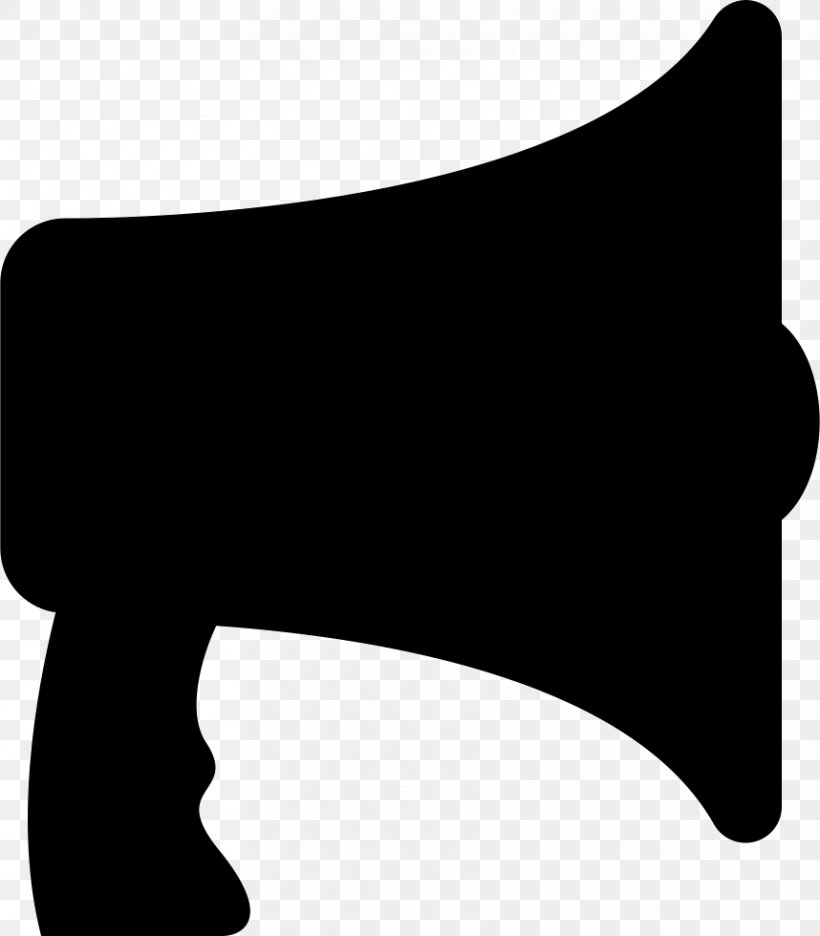 Silhouette Megaphone Loudspeaker Photography, PNG, 858x980px, Silhouette, Black, Black And White, Computer Monitors, Loudspeaker Download Free