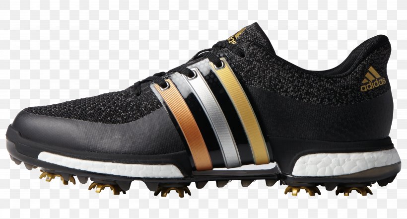 Adidas Golfschoen Shoe Golf Equipment, PNG, 4096x2203px, Adidas, Athletic Shoe, Black, Clothing, Cross Training Shoe Download Free